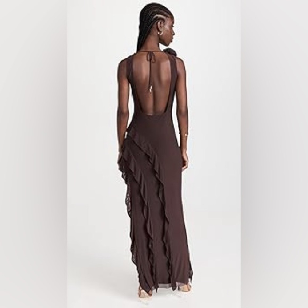 AFRM Women's hairess Ruffle Maxi Dress size small - Picture 2 of 10